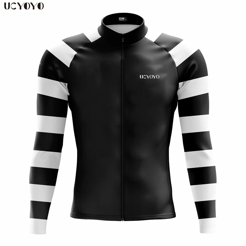

Зимние мужские велосипедные куртки UCYOYO с длинным рукавом флисовые сохраняющие тепло топы для дорожного велосипеда MTB Велоспорт Джерси Куртки