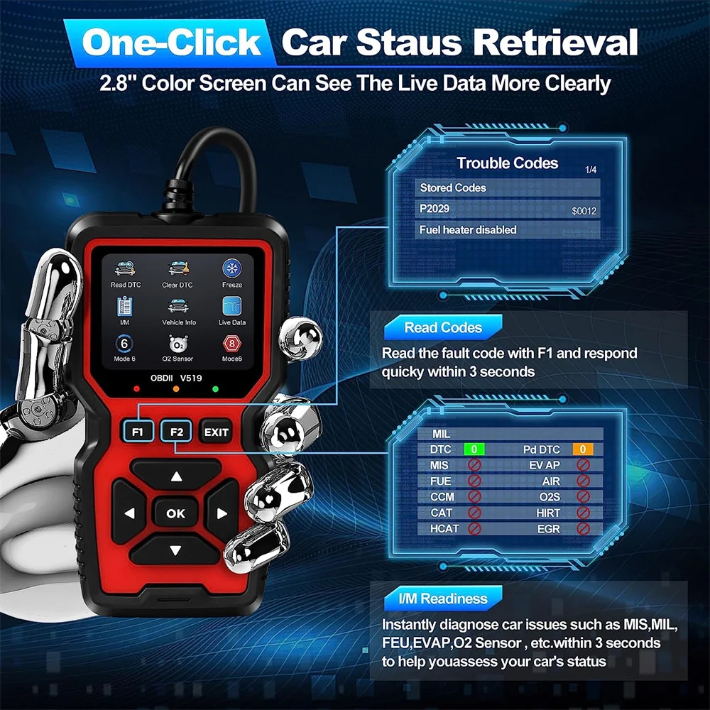 

Диагностический сканер OBD2 для диагностики двигателя