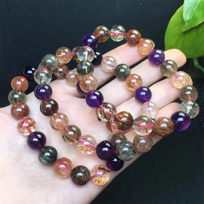 Браслет из натуральной черной смородины 10 мм лечебный Хрустальный драгоценный