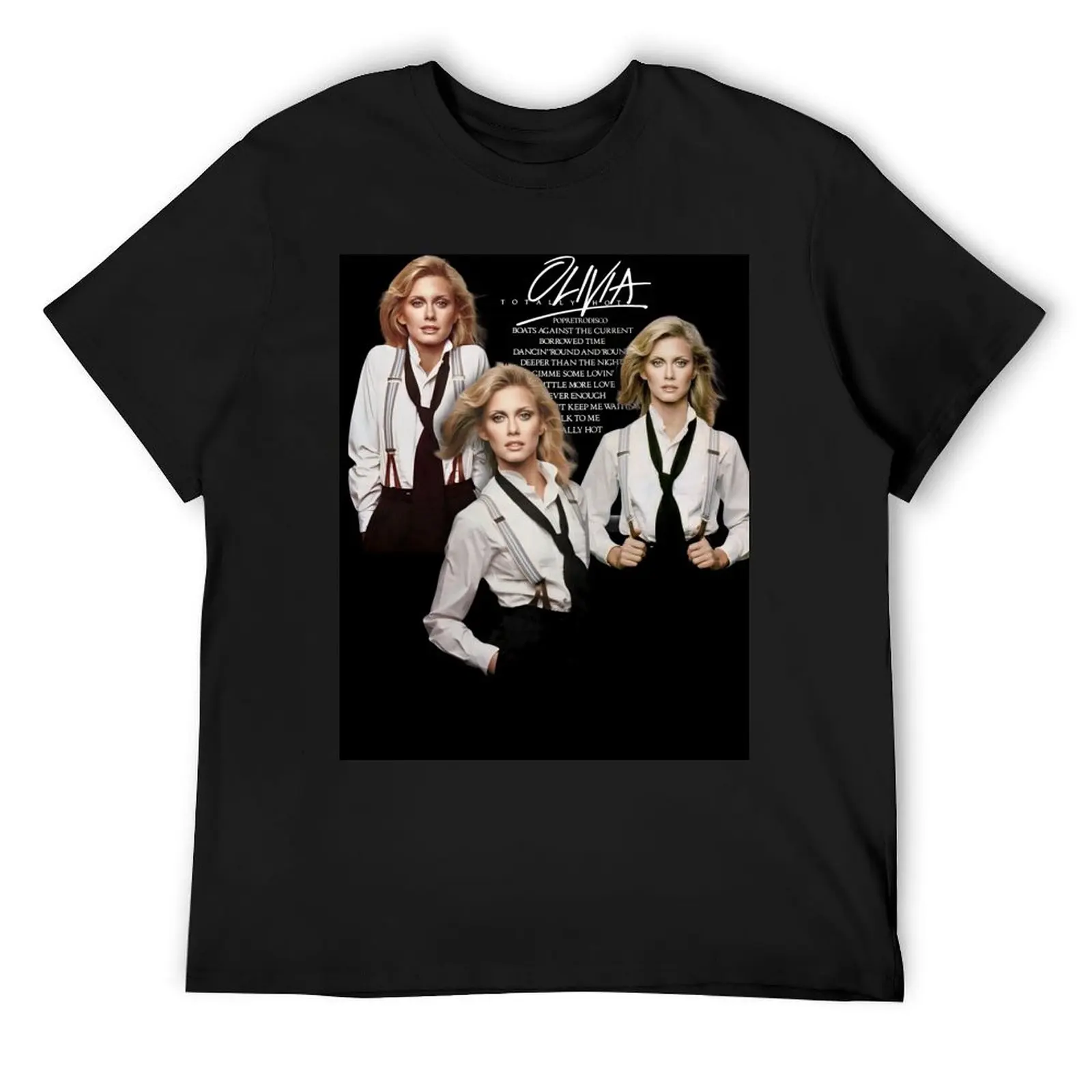 Футболка Olivia Newton-John - Totally Hot Track List винтажные футболки блузка большого размера