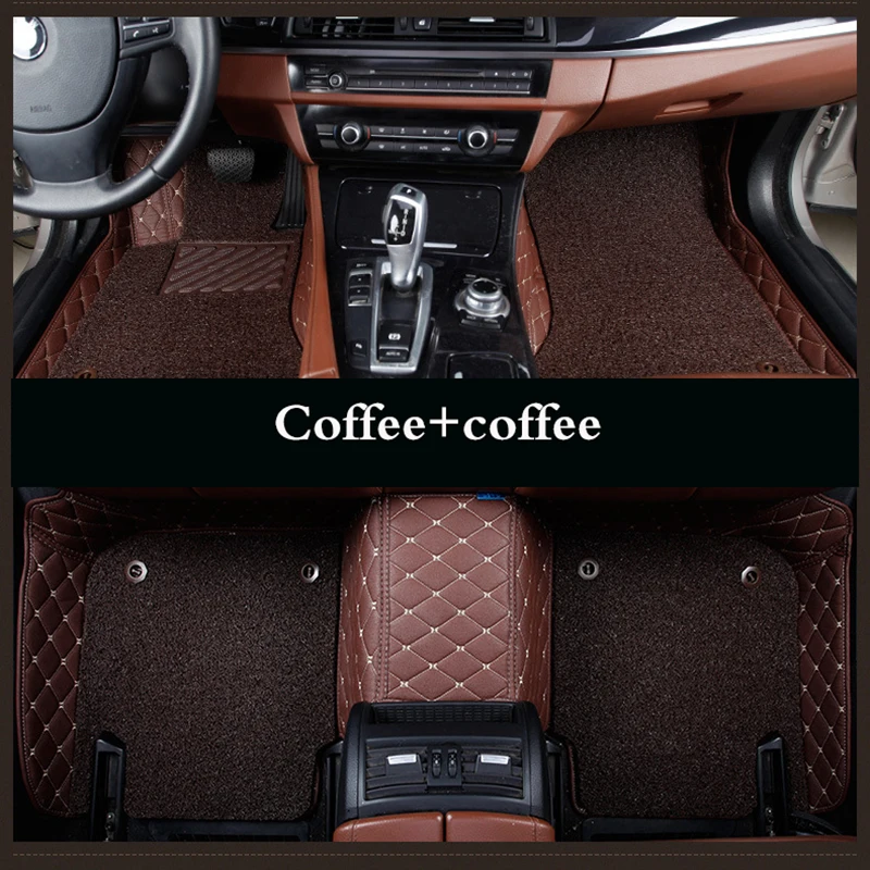 

High-quality Leather Car Floor Mats for Toyota Rav4 Land Cruiser Prado Corolla ALPHARD CAMRY Prius C-hr Car Accessories Carpet