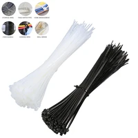 200 pieces self locking plastic nylon cable ties for industrial fixing cable fastening rings tight storage ties zipper ties