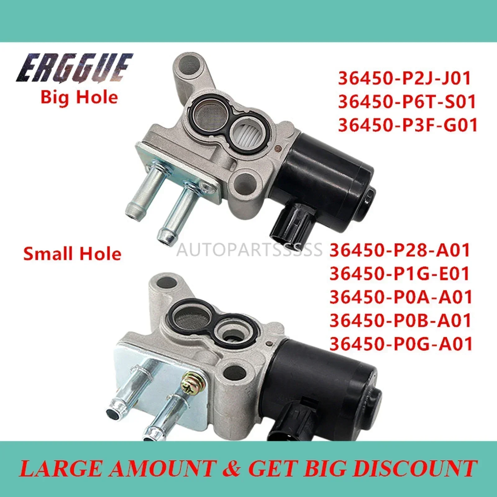 Новый IACV 36450-P3F-G01 36450-P2J-J01 и 36450P28A01 138200 -0480 36450-P28-A01 Клапан регулирования воздуха