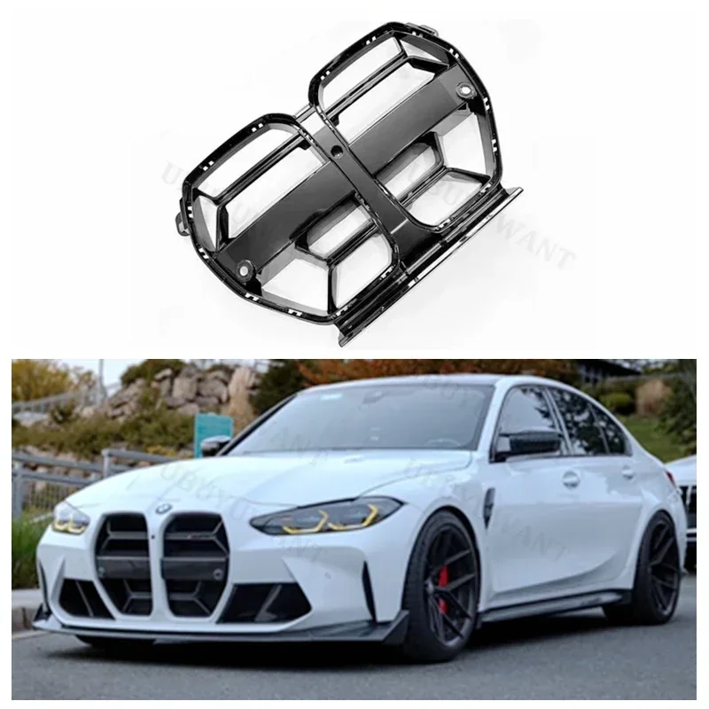 Фото Для BMW G80 M3 G82 G83 M4 2021 2022 2023: Верхняя центральная решетка радиатора в стиле CSL (сетка) №1