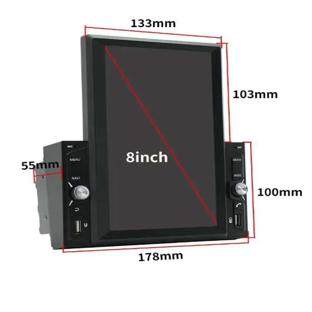 8-дюймовый IPS 2DIN универсальный Android 13 Автомобильный радиоприемник Мультимедийный