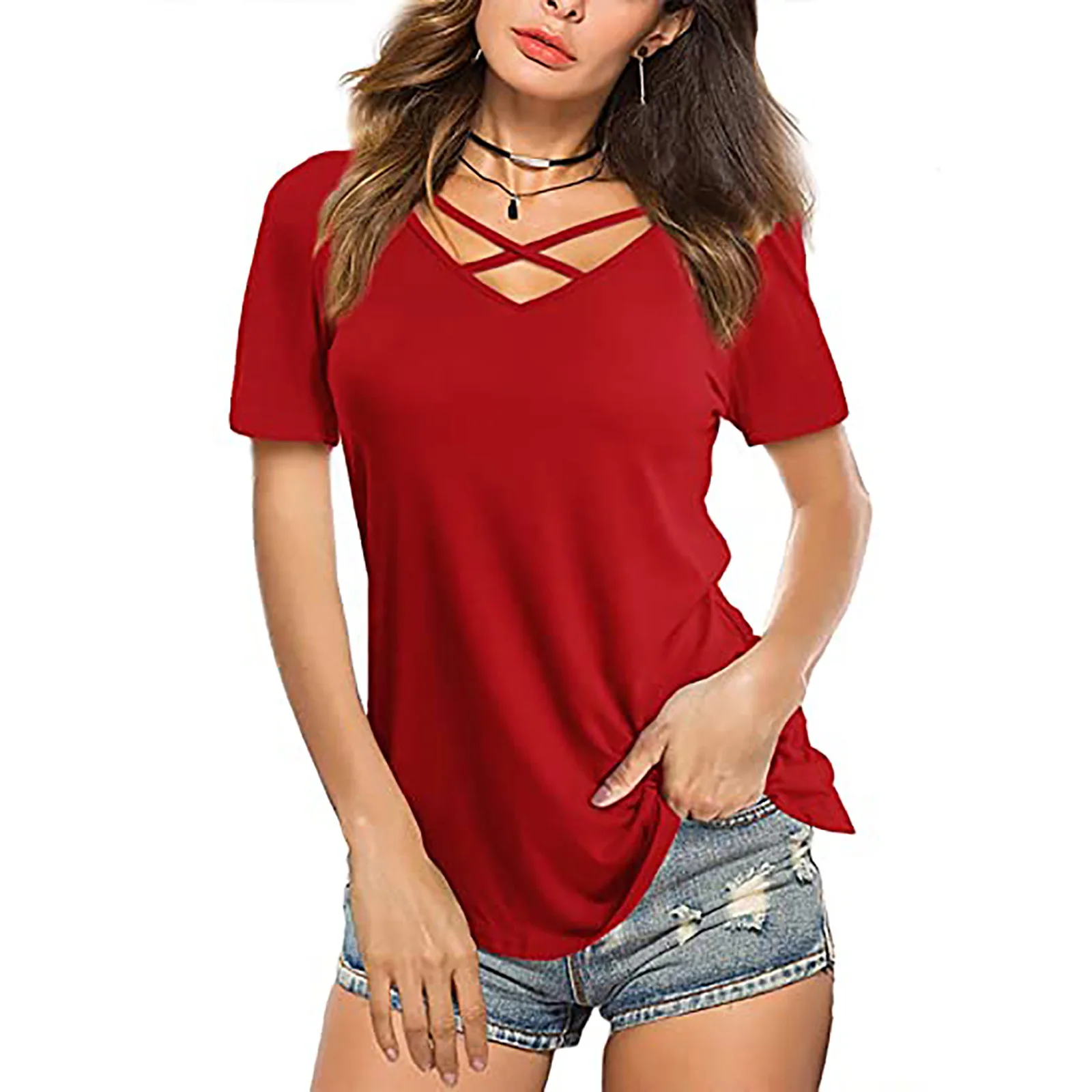 

2021 high quality spring and autumn women's casual T-shirt
