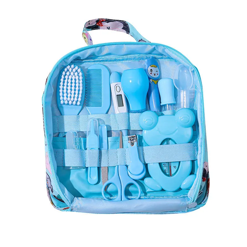 13 Pcs/Set Portable Baby Grooming Kits Kids Nail Hair Health Care Thermometer Grooming Brush Kit Baby Care Tools Baby Essentials
