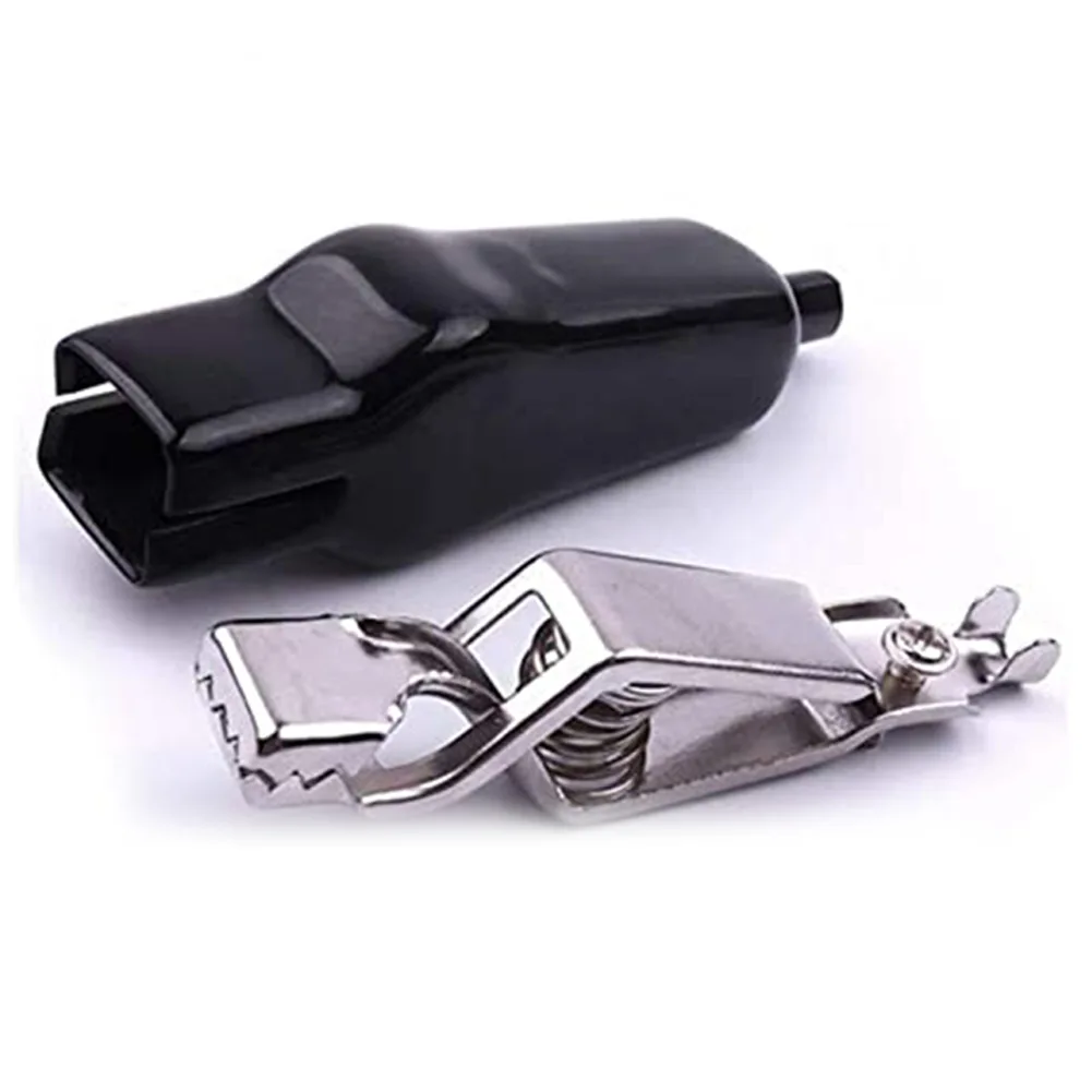 

2PCS Alligator Clip Kit 20A Nickel Plated Sheathed Alligator Clips Electrical DIY Test Leads Crocodile Clips Measurement Tools