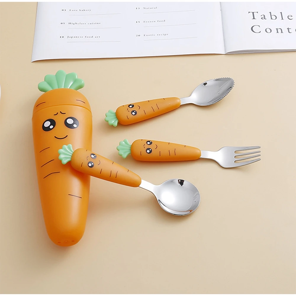

Набор моркови, детская посуда, столовая посуда из нержавеющей стали с коробкой, детское питание, кухонная посуда, принадлежности