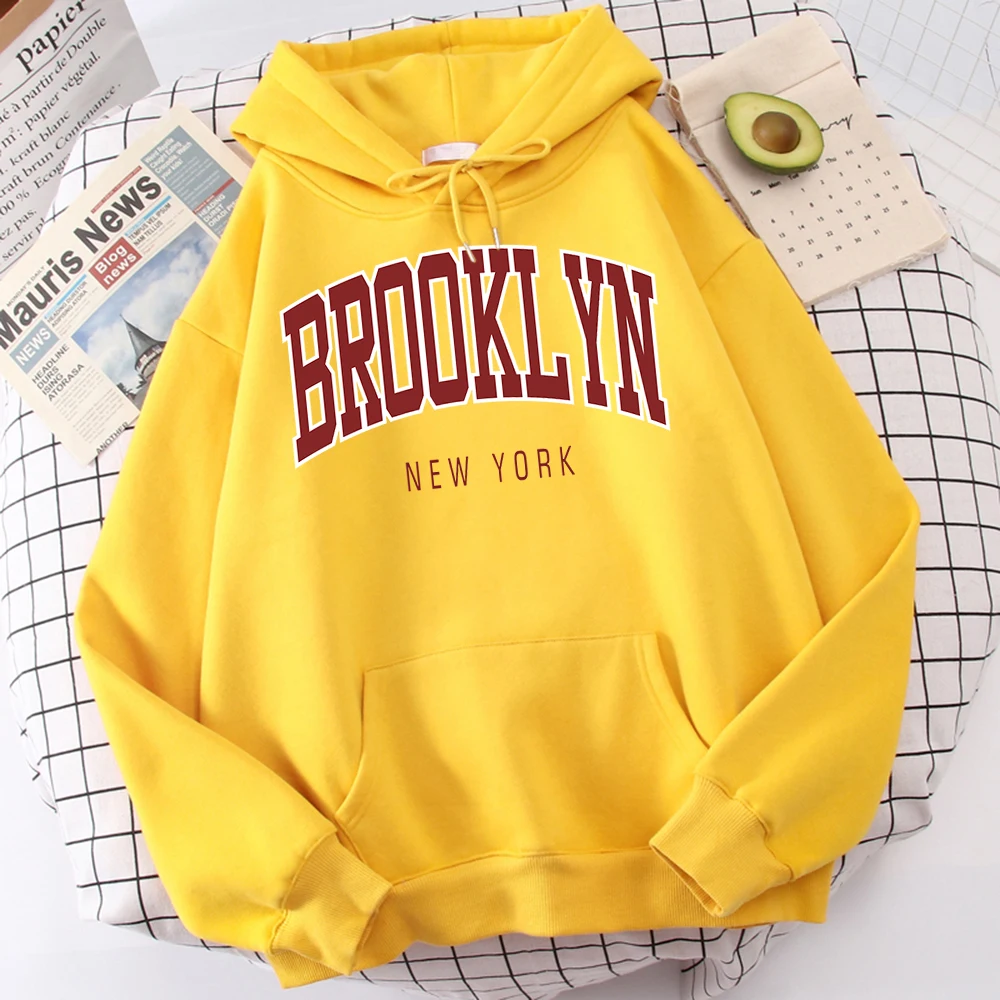 

Brooklyn New York Print Man Hoodie Fashion Quality Hoodies All-Match Large Size Sweatshirts Sports Comfortable Tracksuit Men'S