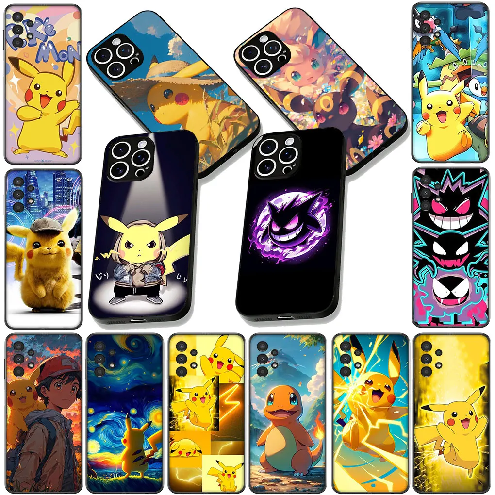 Фото Чехол для телефона Apple iPhone 13 12 Mini XS 11 Pro Max 7 8 Plus XR SE 2022 2020 SE3, чехол-накладка Gengar P-Pikachus Charmander №1