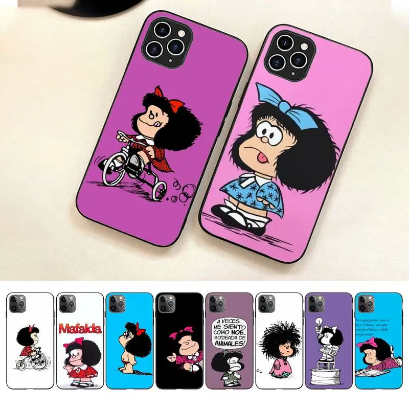 

Mafalda Phone Case For Iphone 7 8 Plus X Xr Xs 11 12 13 14 Se2020 Mini Pro Max Mobile Iphones Case