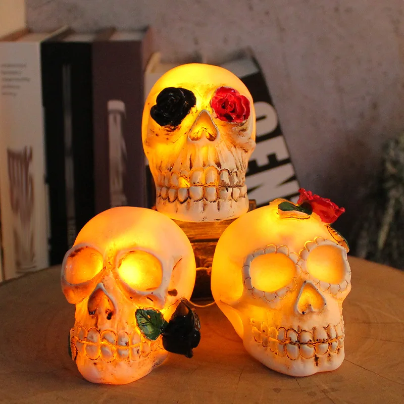 

Halloween Glowing Skull Decoration Ghost Festival Party Creative Skull Restaurant Atmosphere Decoration