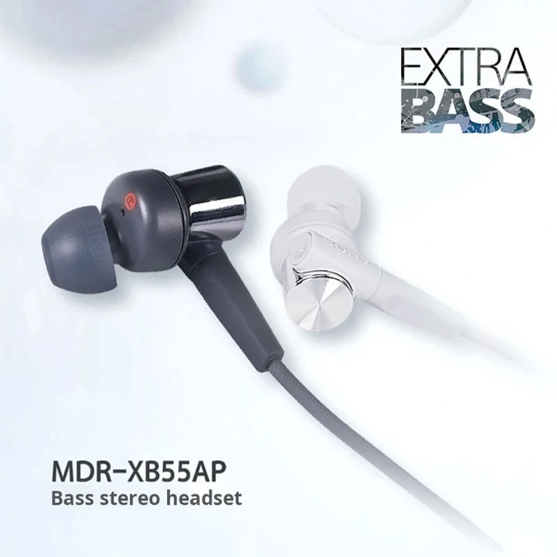 Фото Оригинальные наушники-вкладыши Sony Mdr-Xb55Ap Extra Bass с микрофоном на шнуре №5