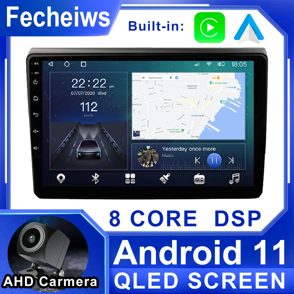 

Автомагнитола на Android 11, мультимедийный плеер 9 дюймов, без DVD, с GPS, QLED, 8-ядерным процессором, BT, 4G, для Fiat Bravo 2007 - 2012