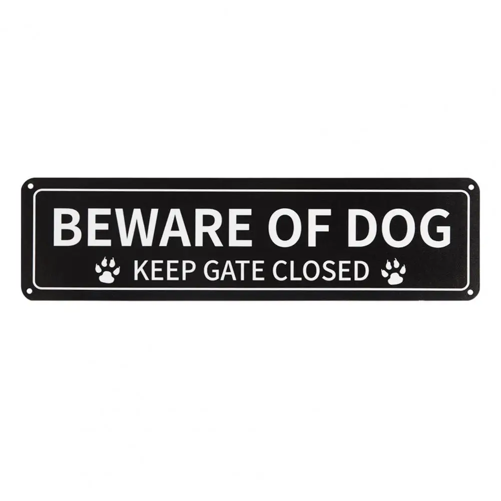 

Corner Dog Sign Dog Warning Sign Durable Aluminum Beware of Dog Sign for Home Outdoor Paw Print Design Keep Gate Closed Warning