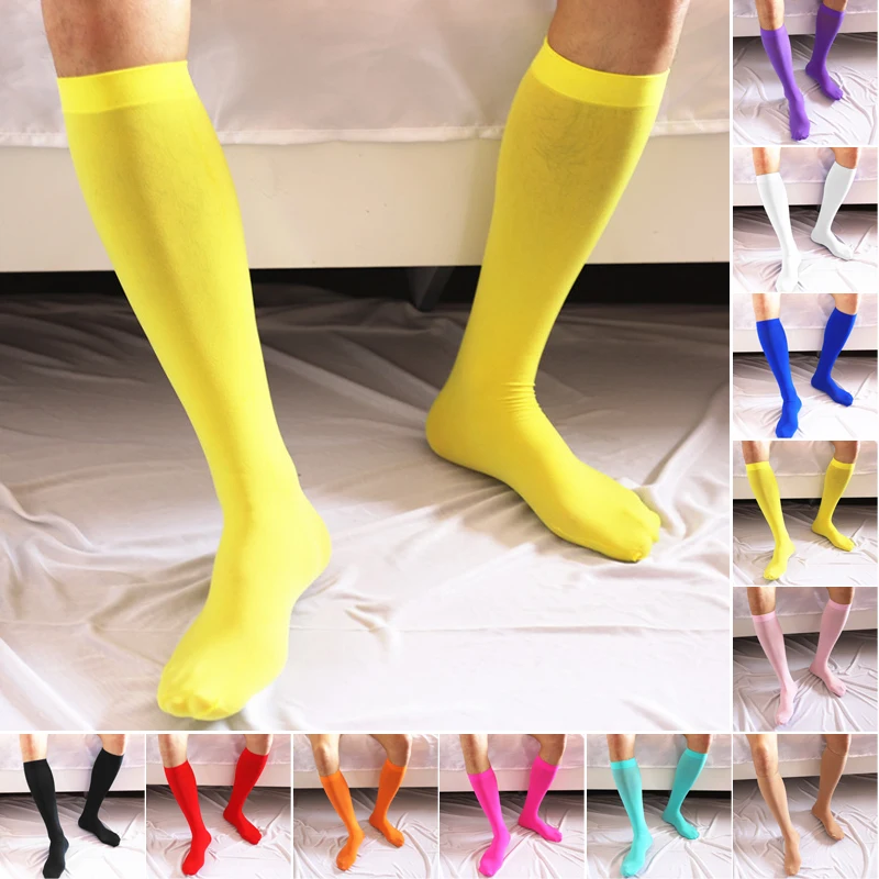 Men's Sexy Ultrathin Socks Stockings Soft Stretchy Knee High Invisible Seamless Tube Socks Dress Socks For Men Exotic Form New