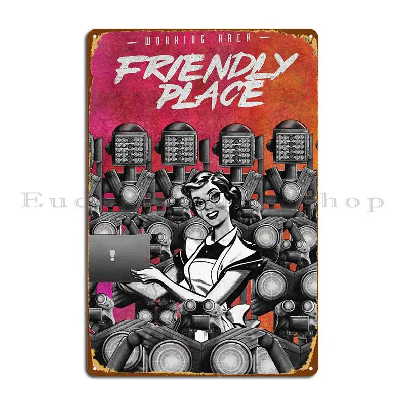 Одинокий металлический плакат Hi Tech для девушек, для гаража, для женского клуба, для проектирования дома, жестяной плакат