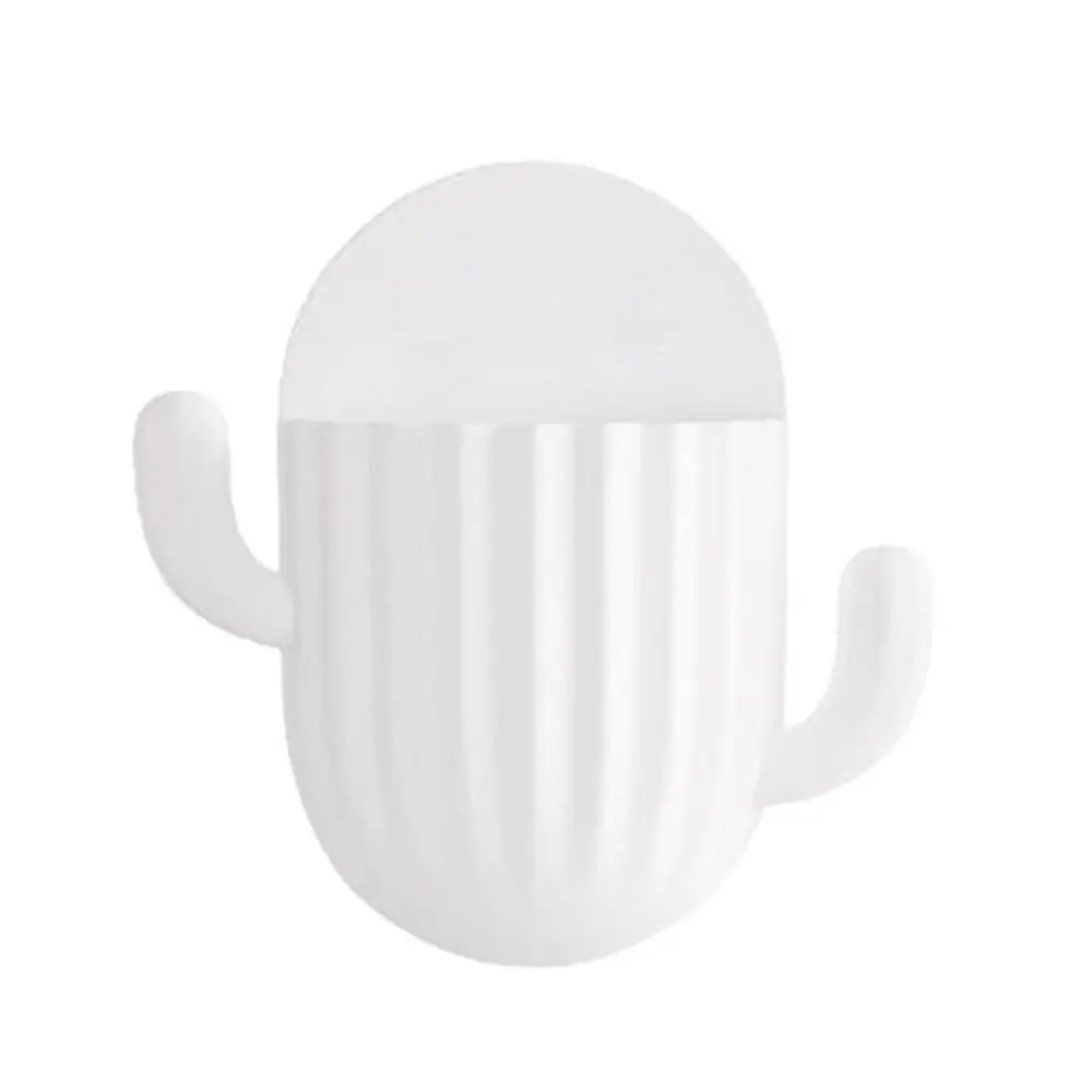 Настенный держатель для зубных щеток, самоклеящийся органайзер для бритья, Пластиковая Полка для хранения, крючок в виде кактуса, сливная полка, аксессуары для ванной комнаты