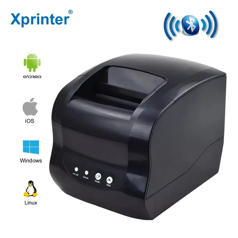 

Xprinter 365B Thermal Label Barcode Pos Printer 80MM Receipt Sticker Printing Machine Bluetooth 127MM/S for Android IOS Windows