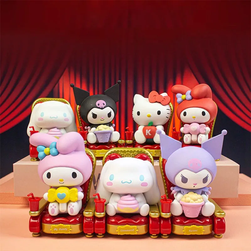 

Укажите стили Sanrio серия кинотеатра MyMelody Kuromi Cinnamoroll HelloKitty милые детские подарки экшн-фигурки куклы игрушки