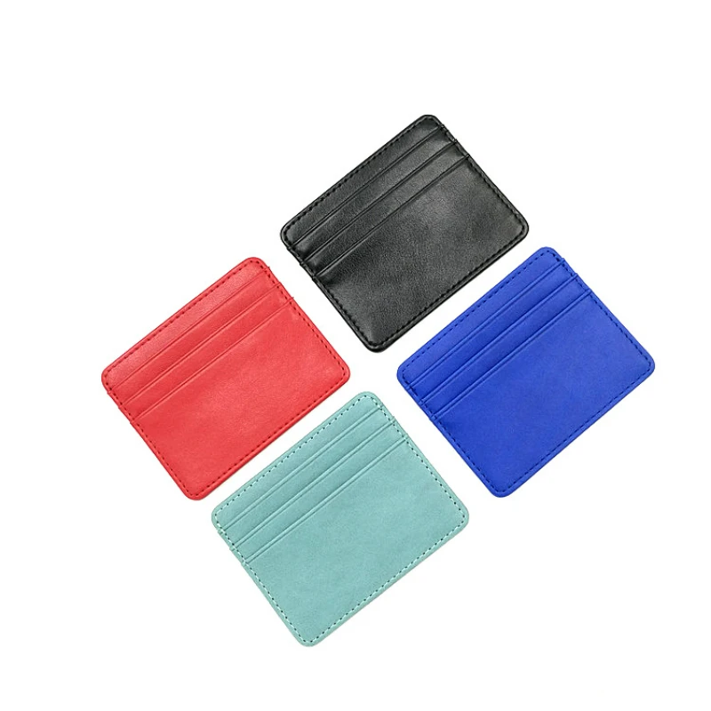 2023 New PU Leather Card Case Credit Card Holder Wallet Storage Bag Passport Holder Men and Women Universal Wallet