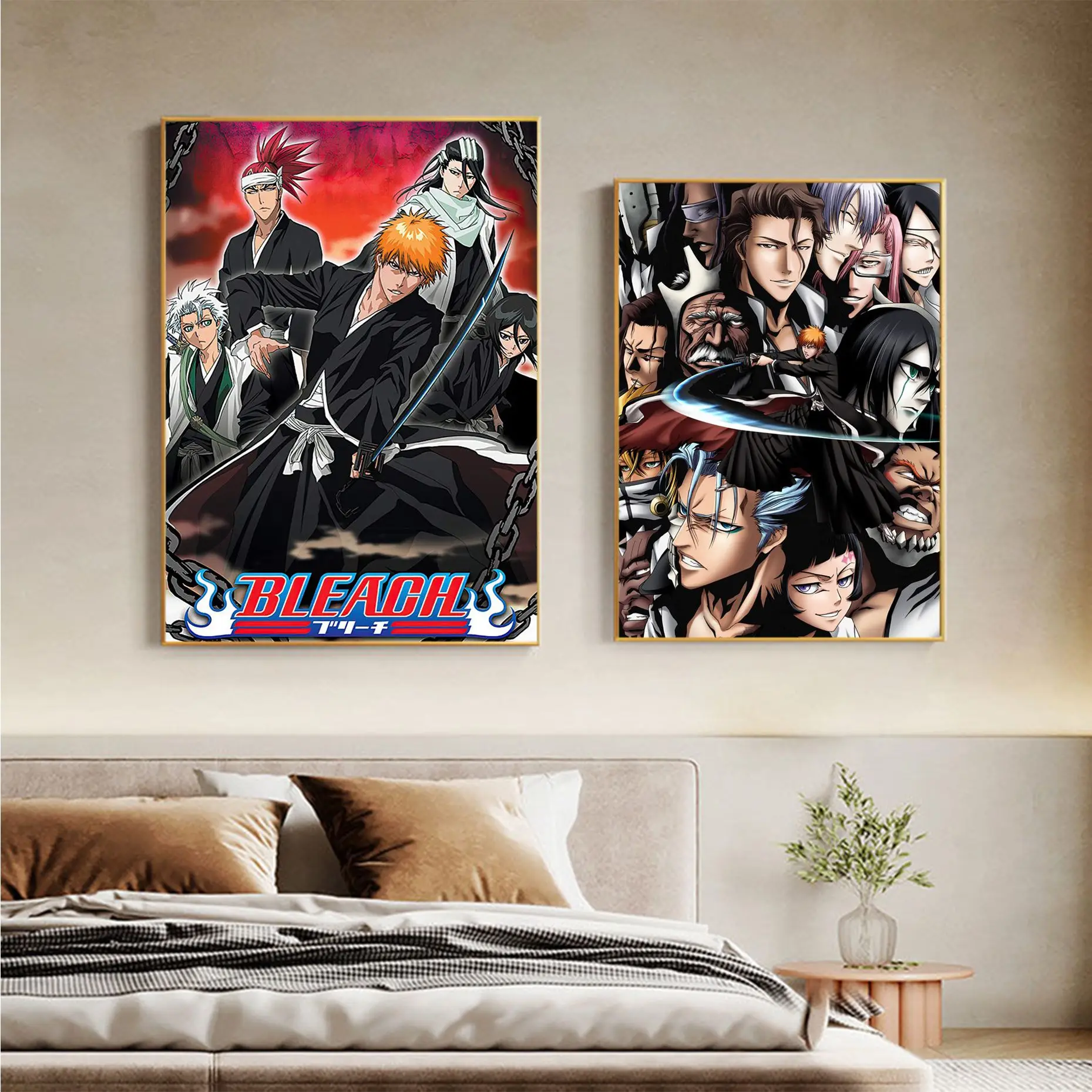 

Japanese Anime Bleach Vintage Posters Sticky Fancy Wall Sticker for Living Room Bar Decoration Posters Wall Stickers