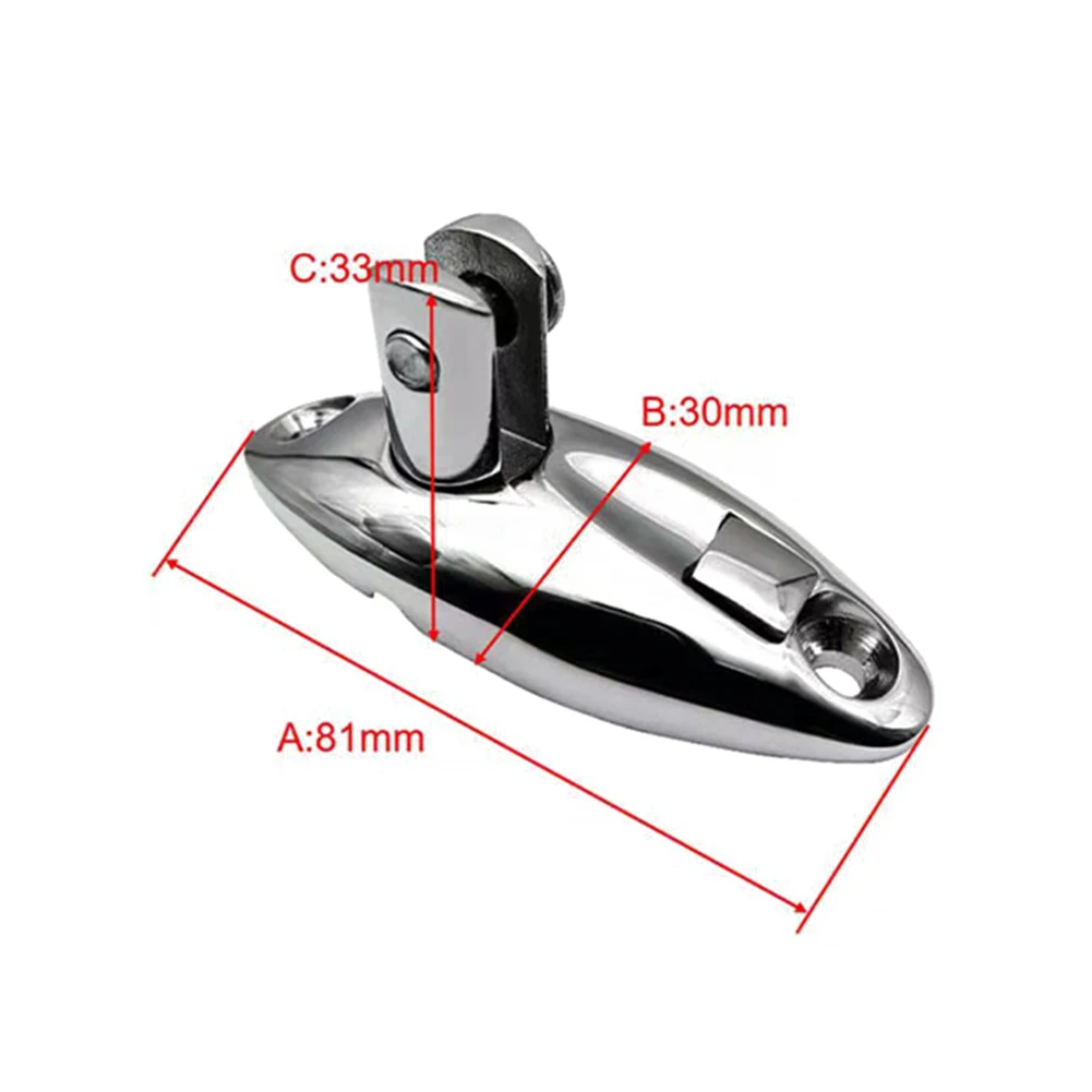 

360-degree Mountain-shaped Seat Swing Hinge Yangjiao-shaped Seat Ship Accessories 316 Stainless Steel Deck Seat Swing 91mm