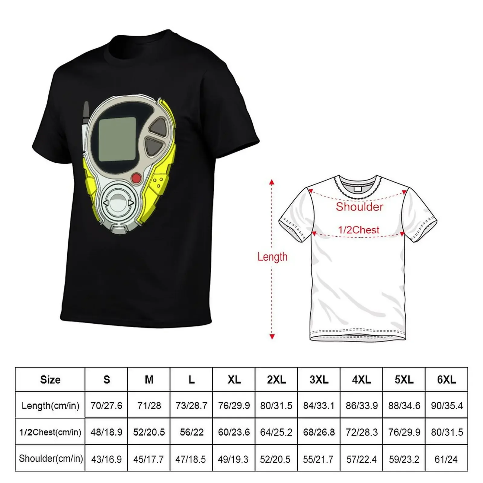 Футболка Cody's D-3 Digivice Мужская черная футболка с графическим принтом