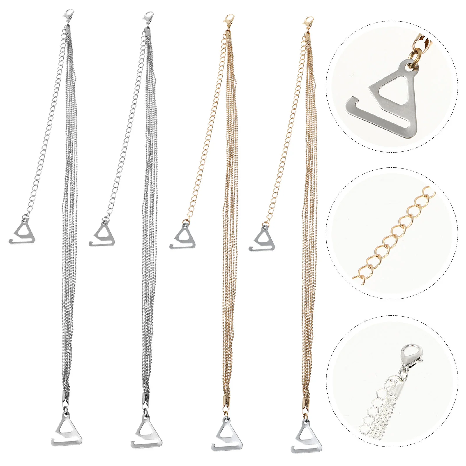 

2 Pairs Vest Tassel Straps Miss Rhinestone Fringe Belt Bras Women Alloy Adjustable Shoulder