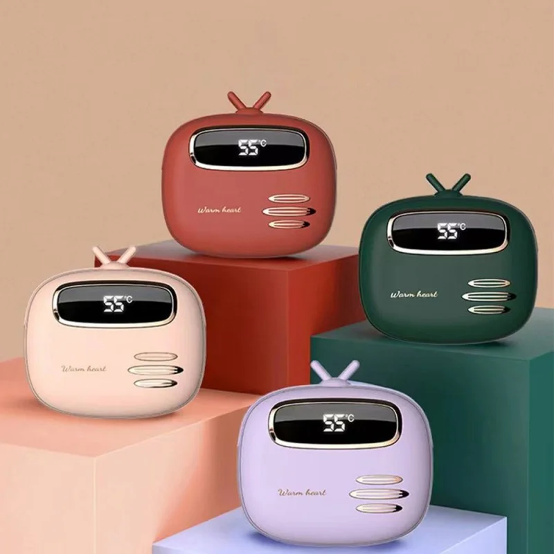 

Usb Charging Multifunctional Double-Sided Heating Hand Heating Stove Digital Display Hand Warmer Charging Treasure