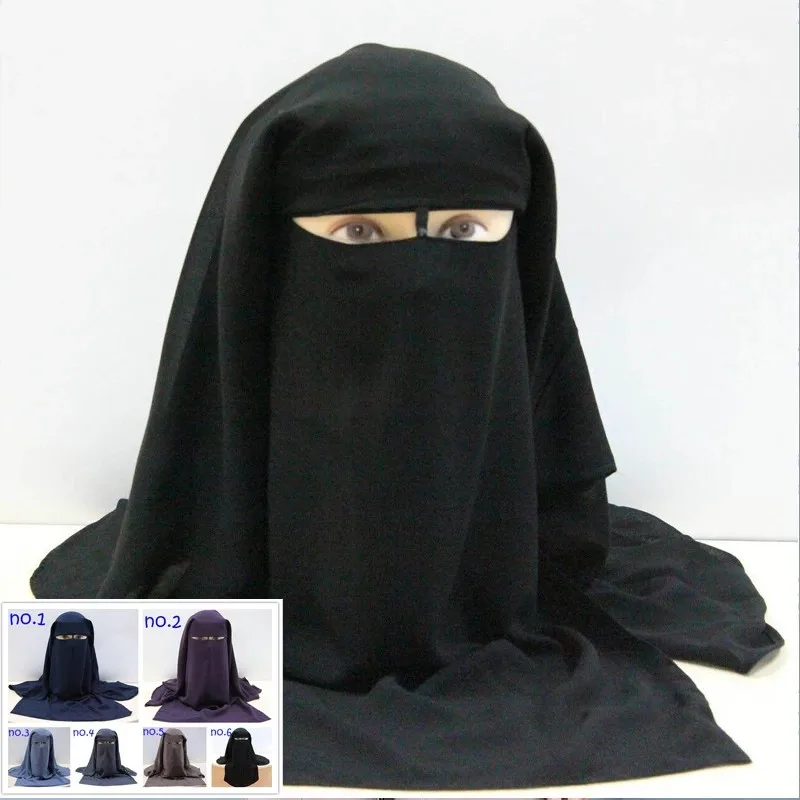

Мусульманская повязка на голову Niqab Burqa, шапка, хиджаб, вуаль, мусульманская бандана, шарф, головной убор, черная накидка на лицо в стиле Абая, ...