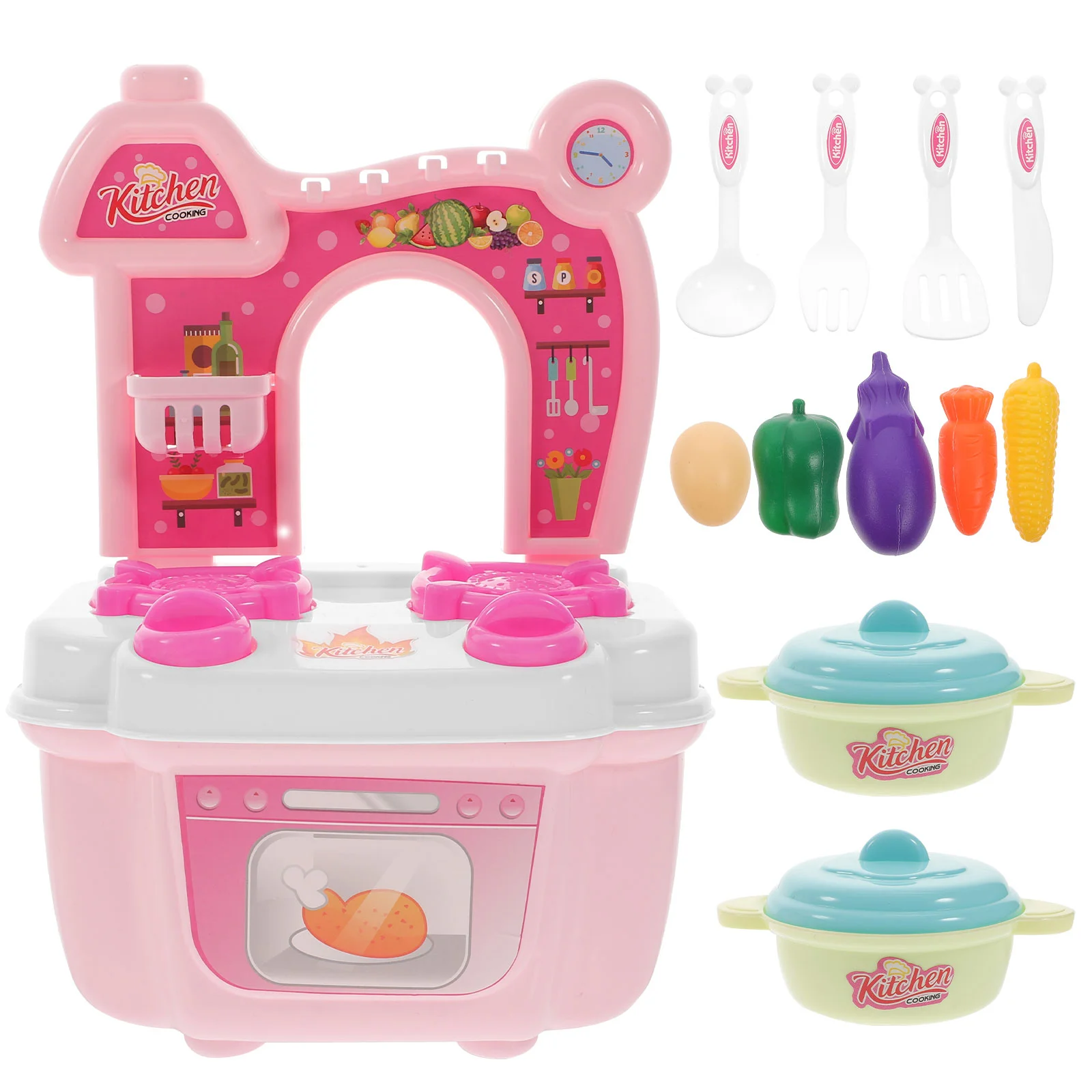 

1 Set Kitchen Set Pretend Play Kitchen Toys Set Role Play Playsets Cooking Stove Play Play Dishes Accessories for Boys and Girl