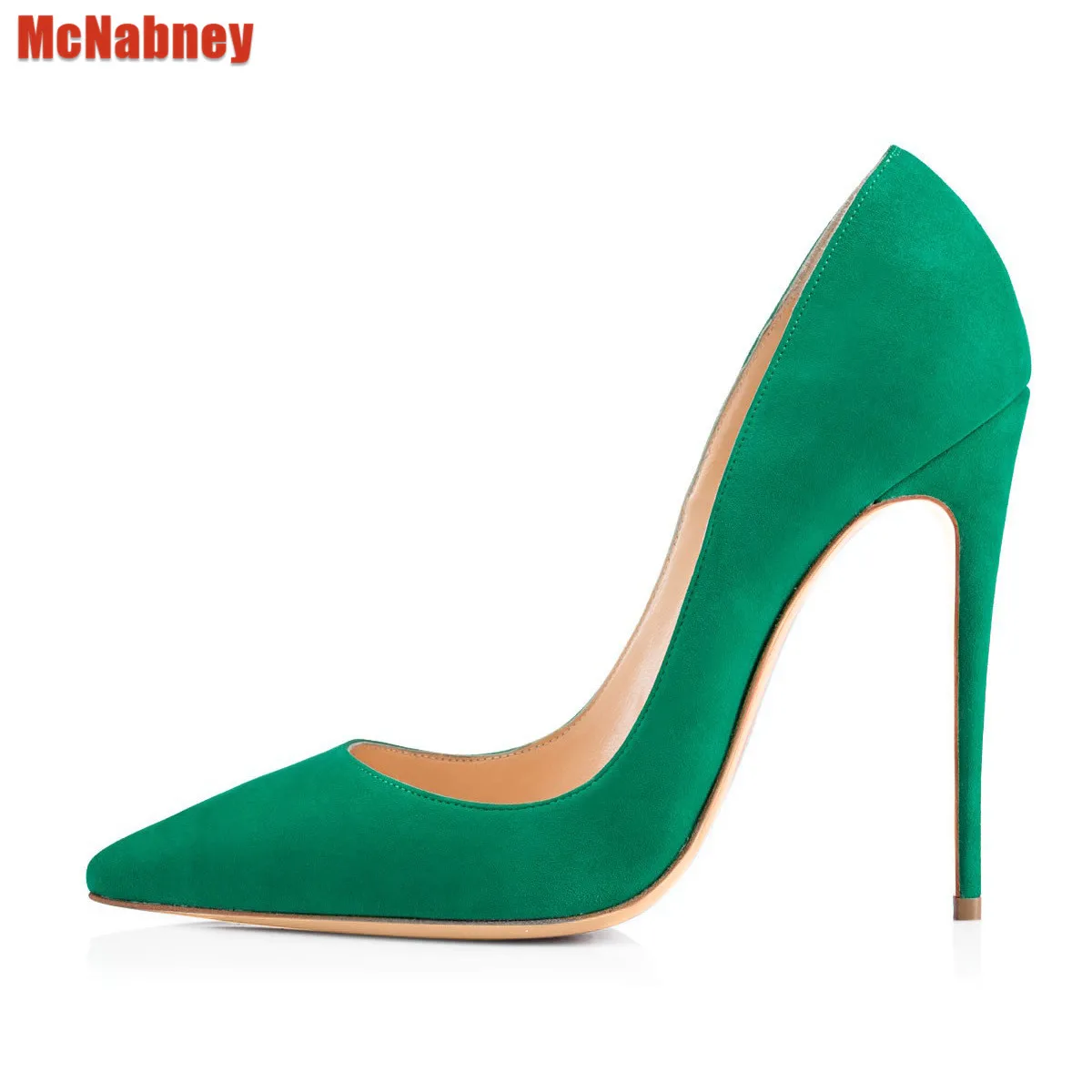 Stiletto Shoes Heel Womens Pumps Suede Super High Heels Fetish Fashion Woman Pointed Toe Spike Heels Green Black Burgundy Shoes