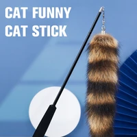 cat funny plush tail teaser wand toy kitten cat exercise playing accessories cat stick