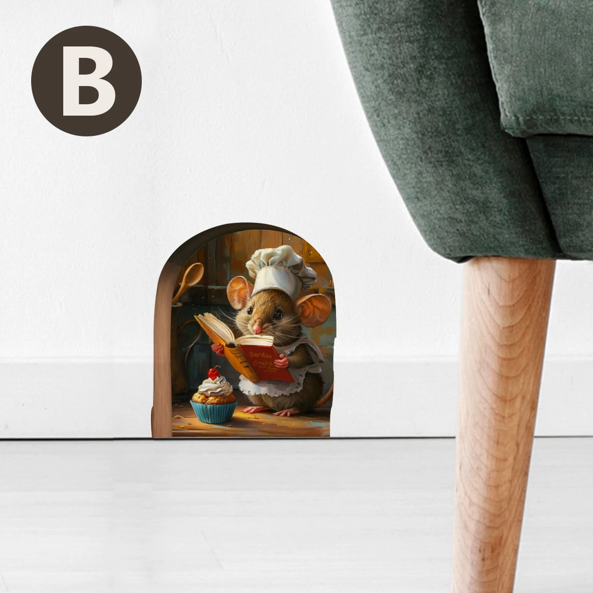 1 Шт. Разноцветные Наклейки На Стену С Иллюстрацией Джемма И Торта Милая Мышь