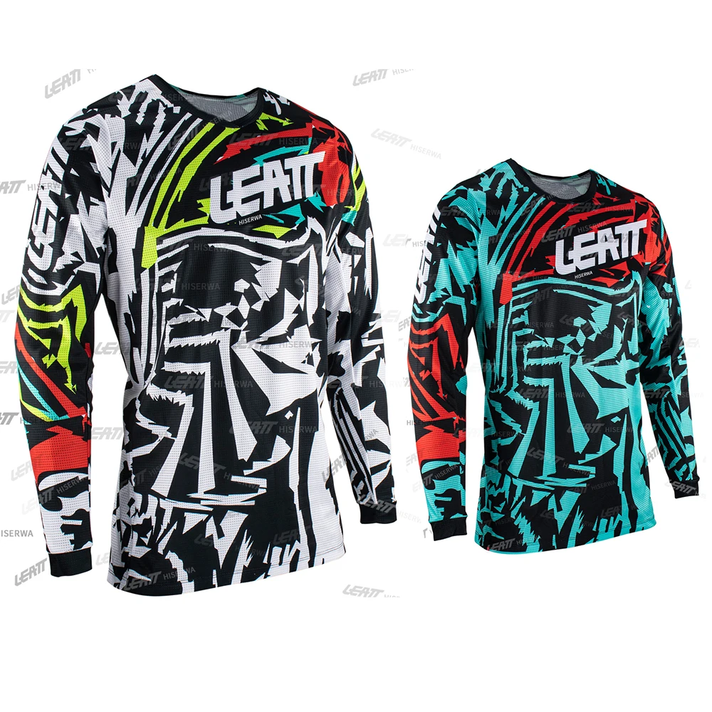 

Men's Cycling Jersey MTB HISERWA LEATT Racing Motocross Motorcycle Shirt Offroad DH Downhill Jersey Maillot Ciclismo Hombre