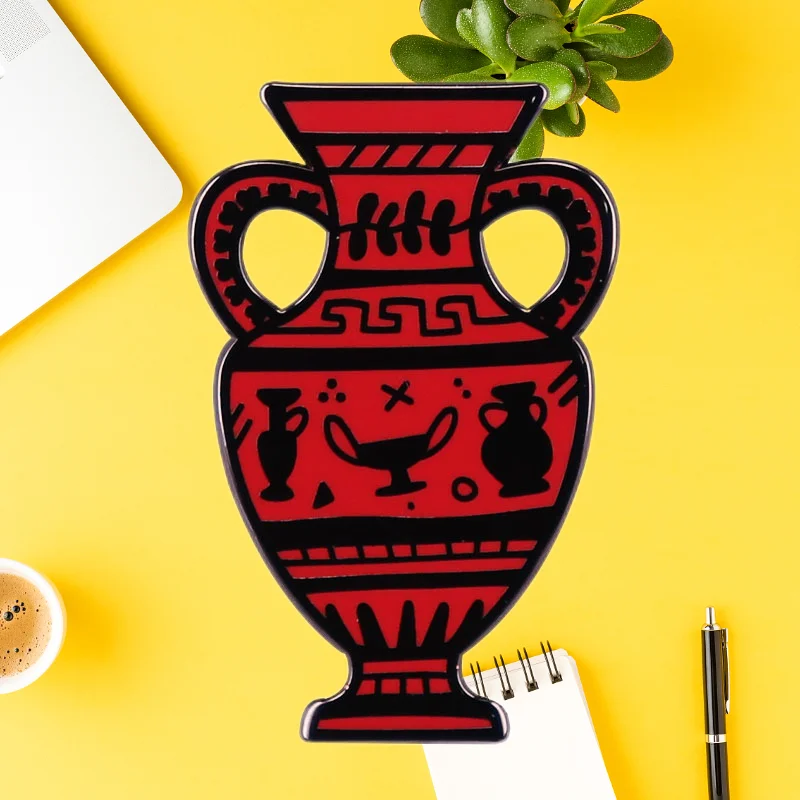 Греческая брошь-амфора аксессуары для значков в стиле керамики