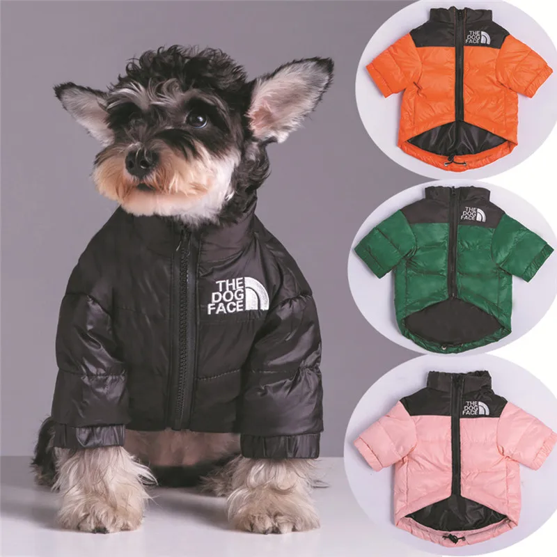 

Winter Pet Dog Clothes Cotton Warm Windproof Dog Coats for French Bulldog Fashion Luxury Designer Jacket Puppy Costume