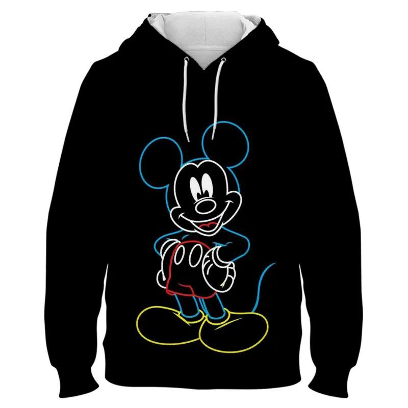 

Mickey Mouse Men Oversized Hoodie Disney Cartoon Anime 3D Print Women Clothes Spring Autumn Harajuku Children Sweatshirt