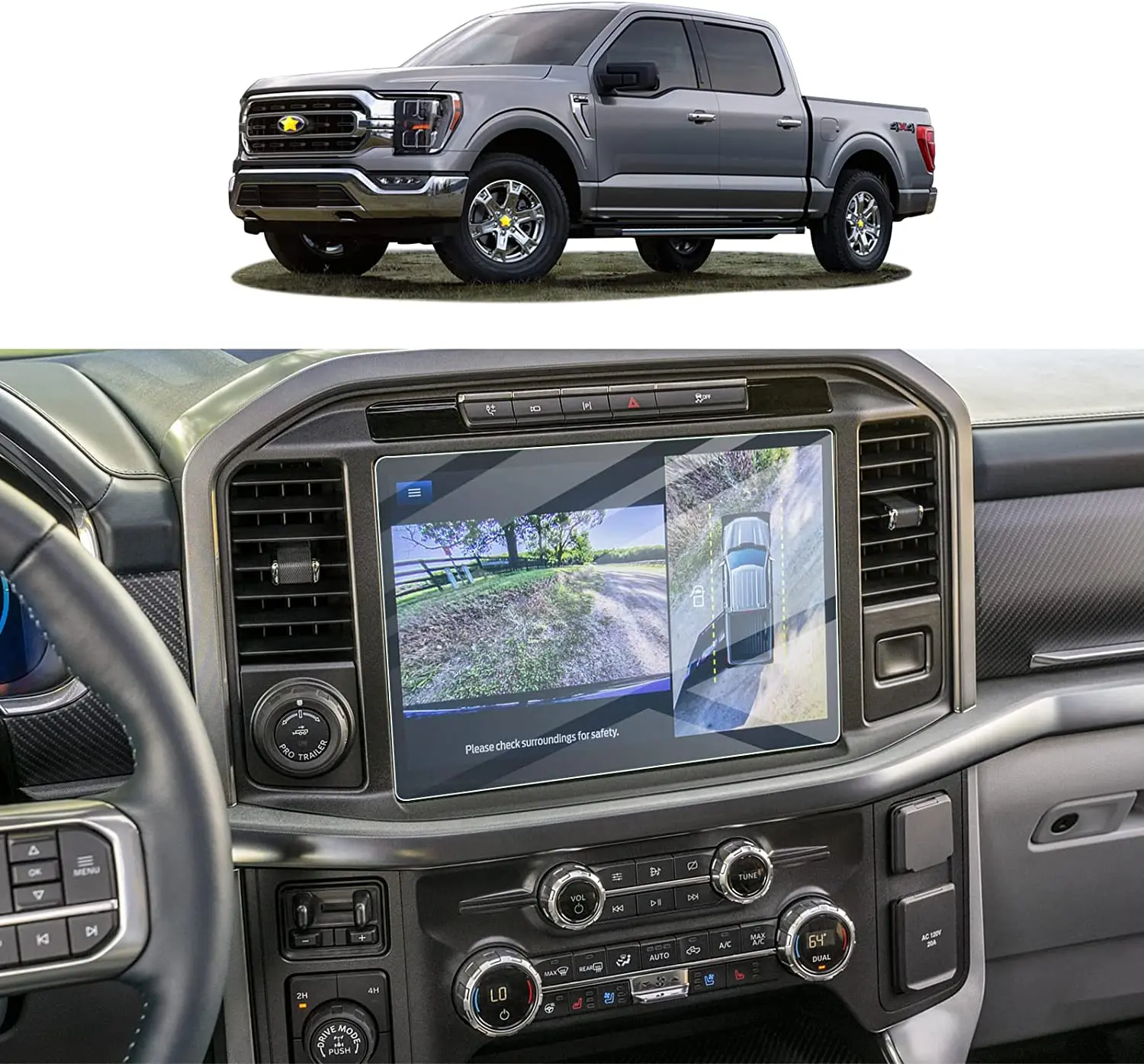 

Screen Protector For Ford F-150 F150 SYNC4 2021 2022 12inch Navigation Display Tempered Glass LCD GPS Screen Protective Film