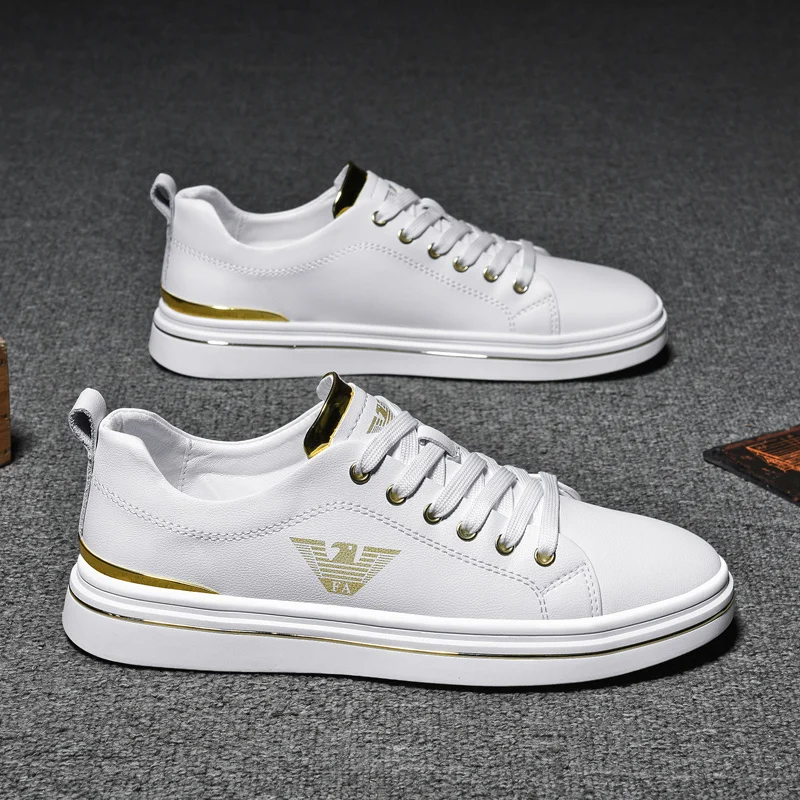 

Мужские дышащие кожаные туфли, Новинка лета 2023, маленькие белые туфли, тонкие трендовые Повседневные Дышащие туфли Joker в Корейском стиле