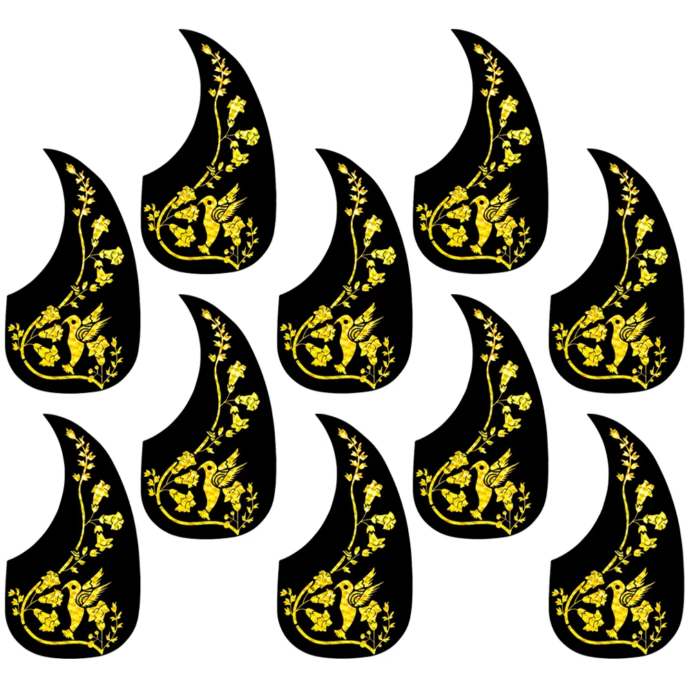 

10 Pcs Guitar Protector Acoustic Scraper Folk Pickguard Sticker Scratch Plate Protection