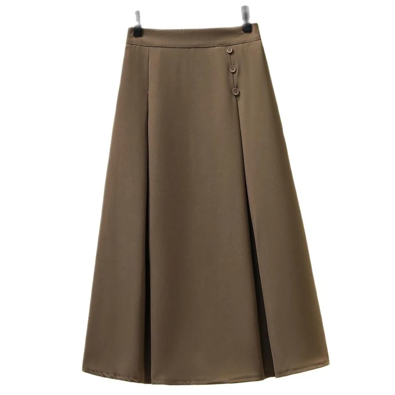 

Юбка Женская средней длины с завышенной талией, Элегантная модная Милая Черная в Корейском стиле, одежда в стиле Харадзюку, лето-осень 2023