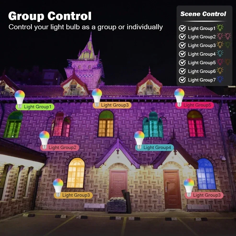 bombilla inteligente T37 E14con Wi-Fi/Bluetooth роскошная регулируемая крышка переменный ток 110 В 85 В-265