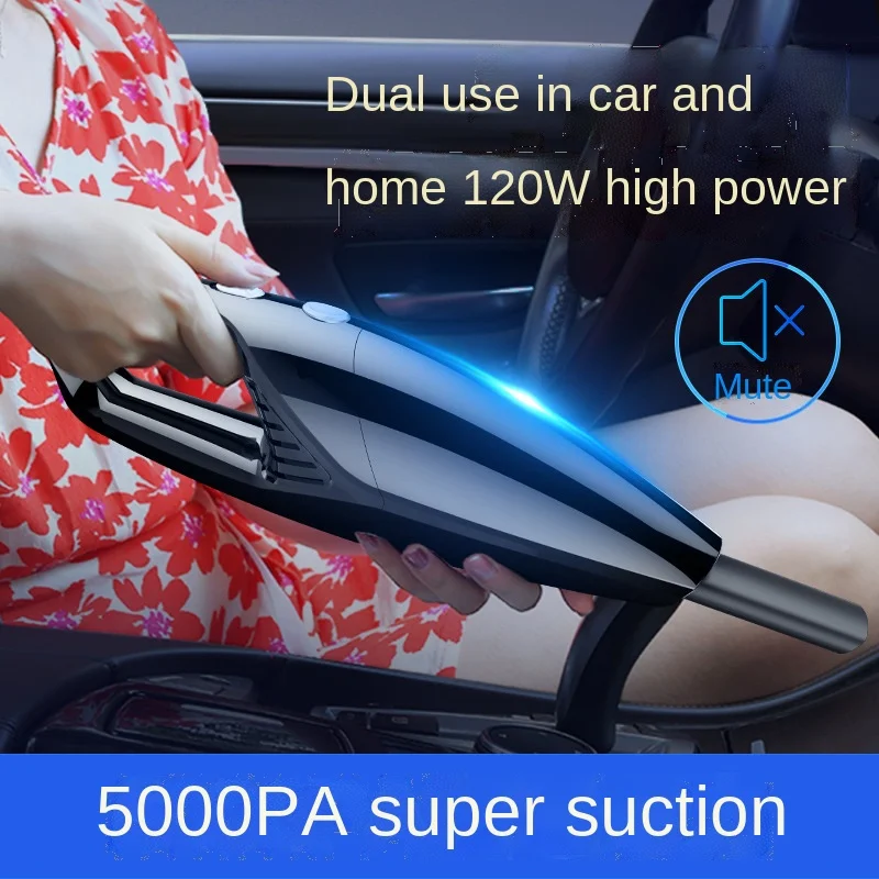 

Car vacuum cleaner for car, compact car vacuum cleaner, powerful wireless rechargeable hand-held home car dual-use in car