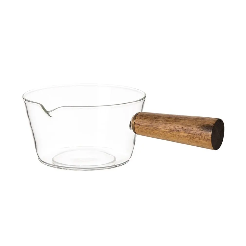 

Стеклянная кастрюля для приготовления пищи, кастрюля для лапши быстрого приготовления, столовая посуда с деревянной ручкой и подогревом в ...