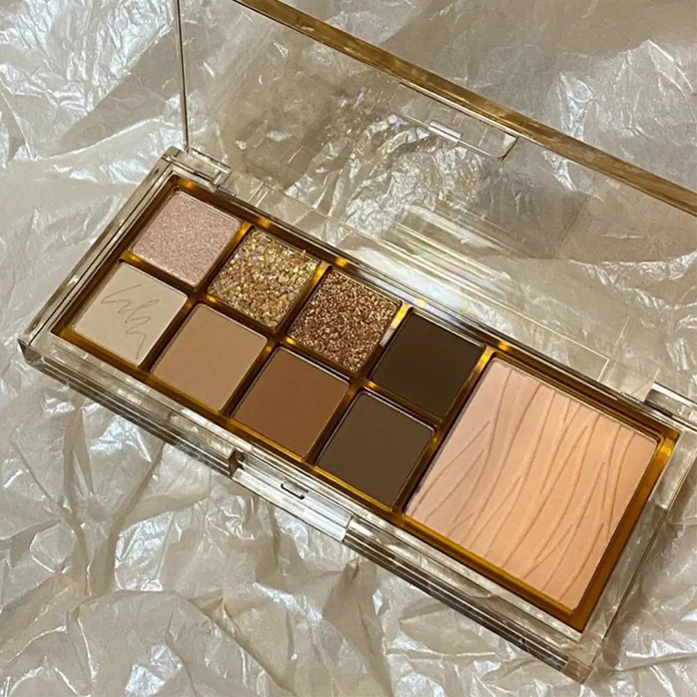 

9 Colors Eyeshadow Palette Glitter Pearl Matte Long Lasting Waterproof Makeup Highlight Repair Volume One Plate Cosmetics Tool