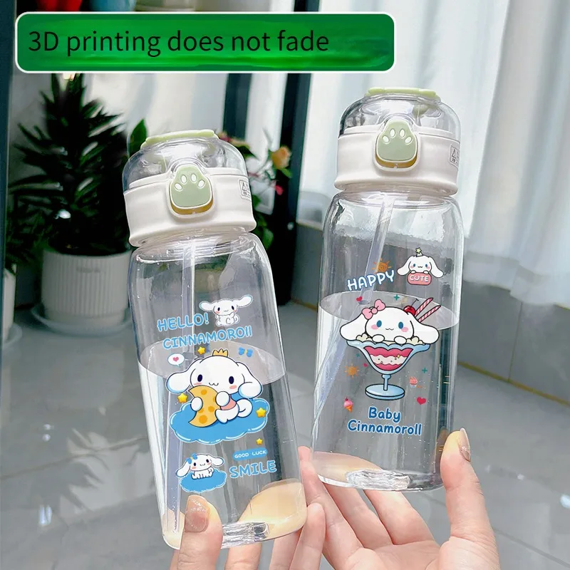 

Sanrio Cinnamoroll Cartoon Plastic Cup Simple Cute Portable Anti Drop High Temperature Resistant Student Water Cup Birthday Gift