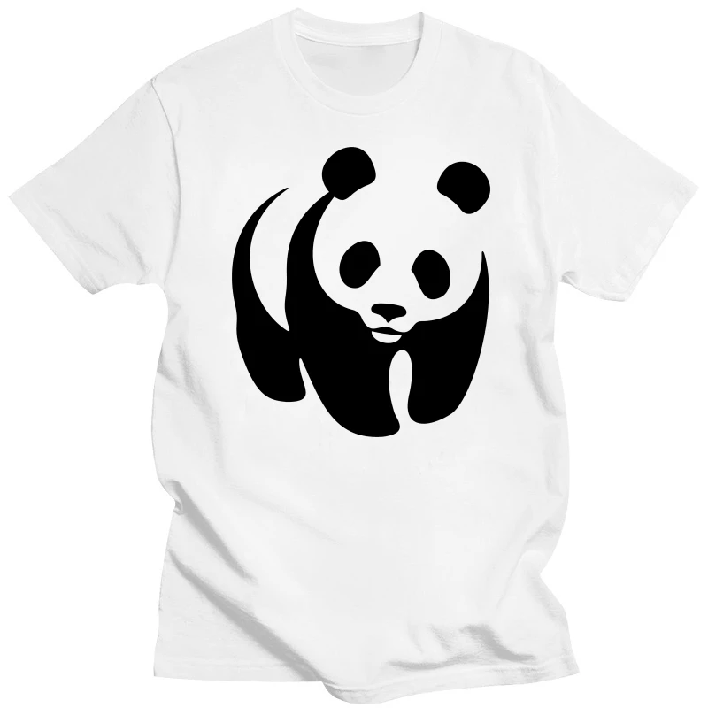 

Футболка мужская с принтом панды, круглым вырезом и коротким рукавом